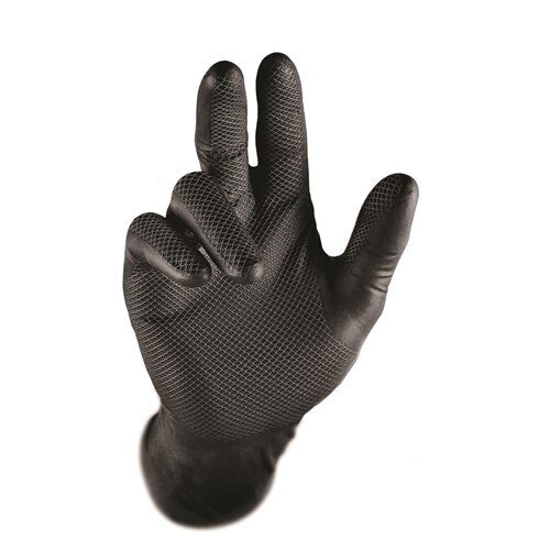 Mack Grippaz Non Slip Nitrile Gloves Box of 50 (GZGLVSKNDBK) Black  [SD]