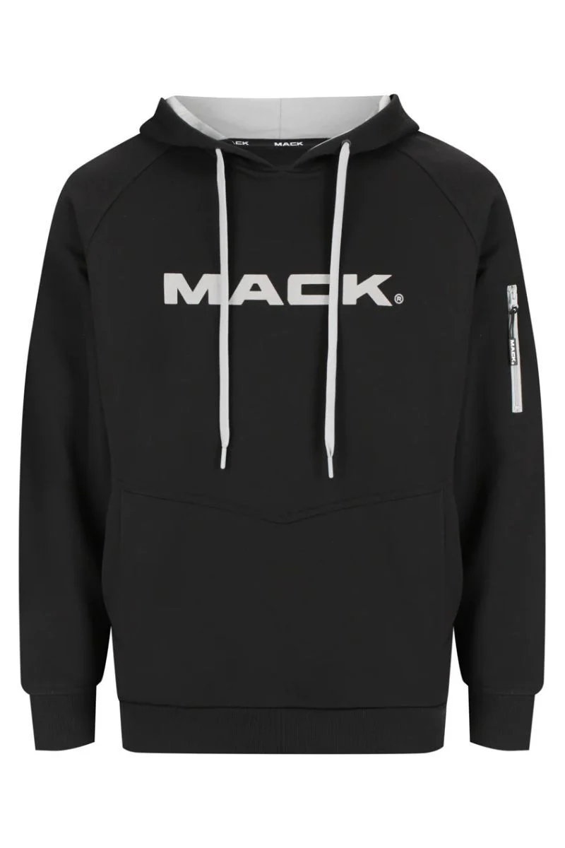Mack Mens Pullover Raglan Hoodie (MKPCHR001BB) Black