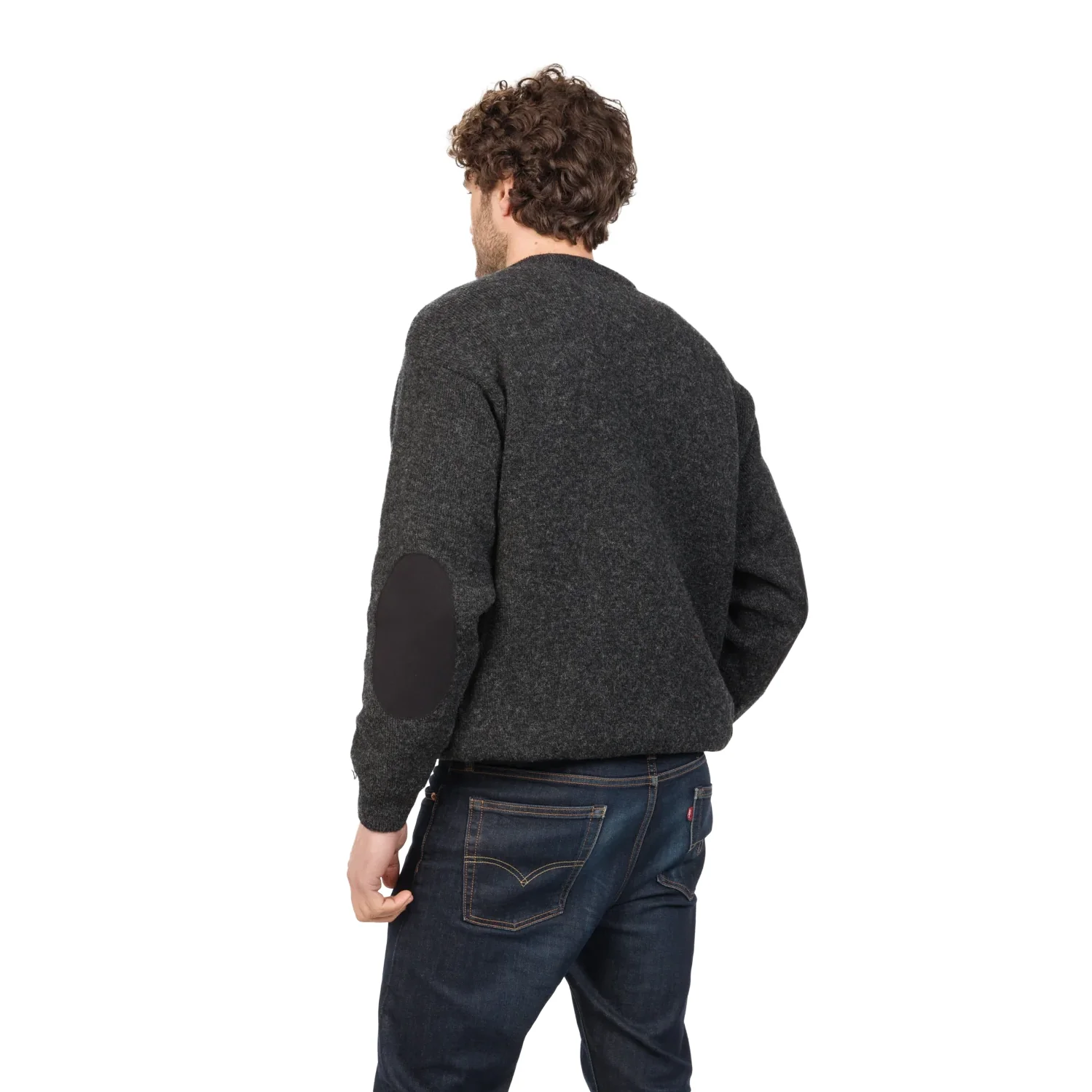 MKM Mens Tasman Crew Sweater (MS1805) Coal - Image 3