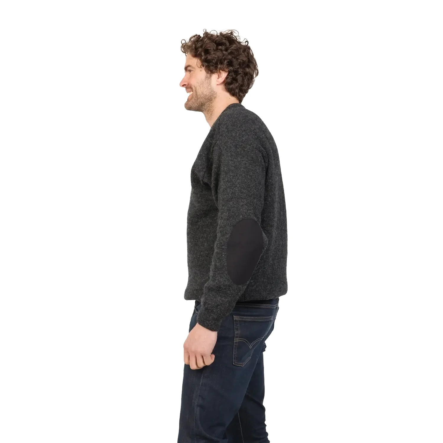 MKM Mens Tasman Crew Sweater (MS1805) Coal - Image 4