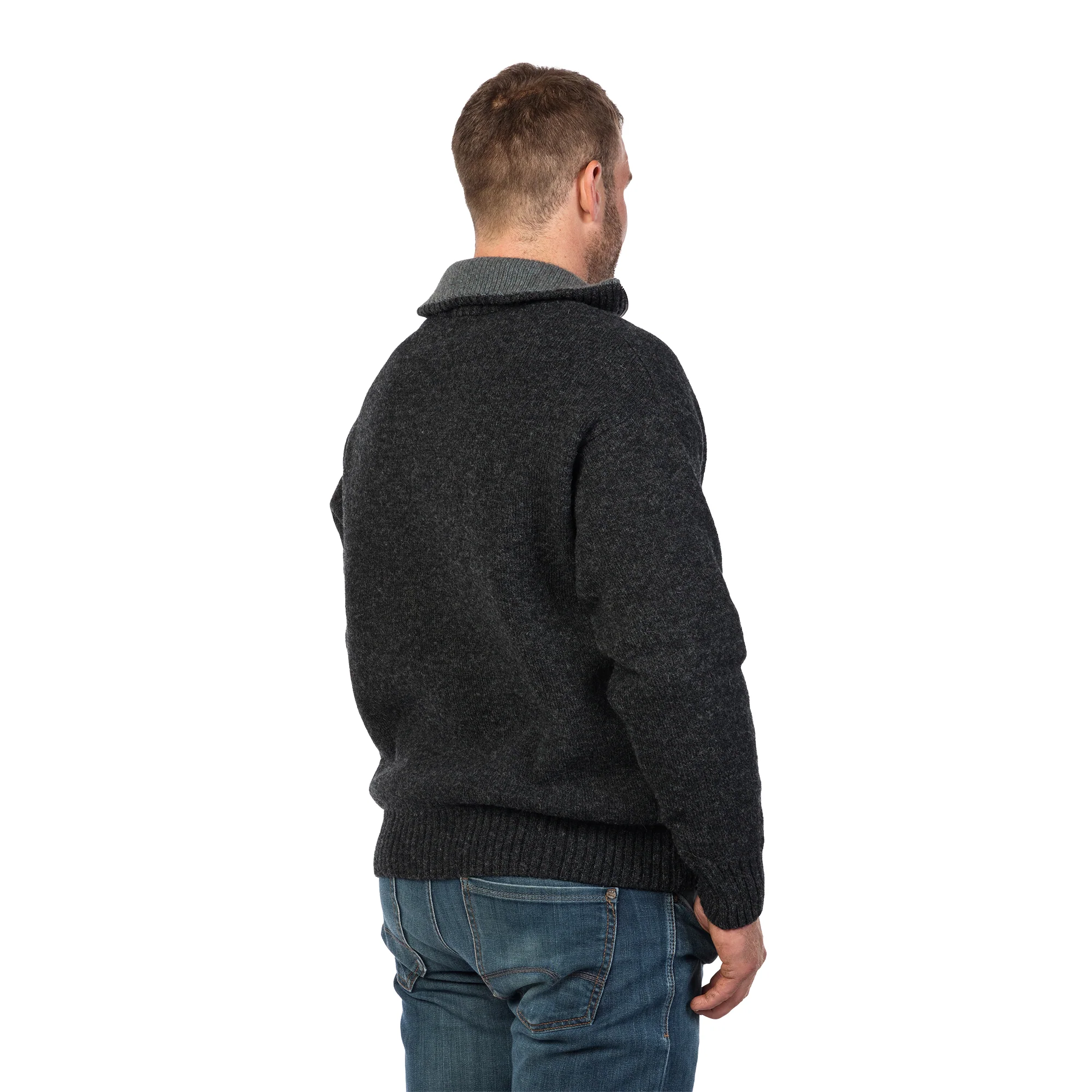 MKM Mens Tasman Sweater (MS1645) Coal - Image 4
