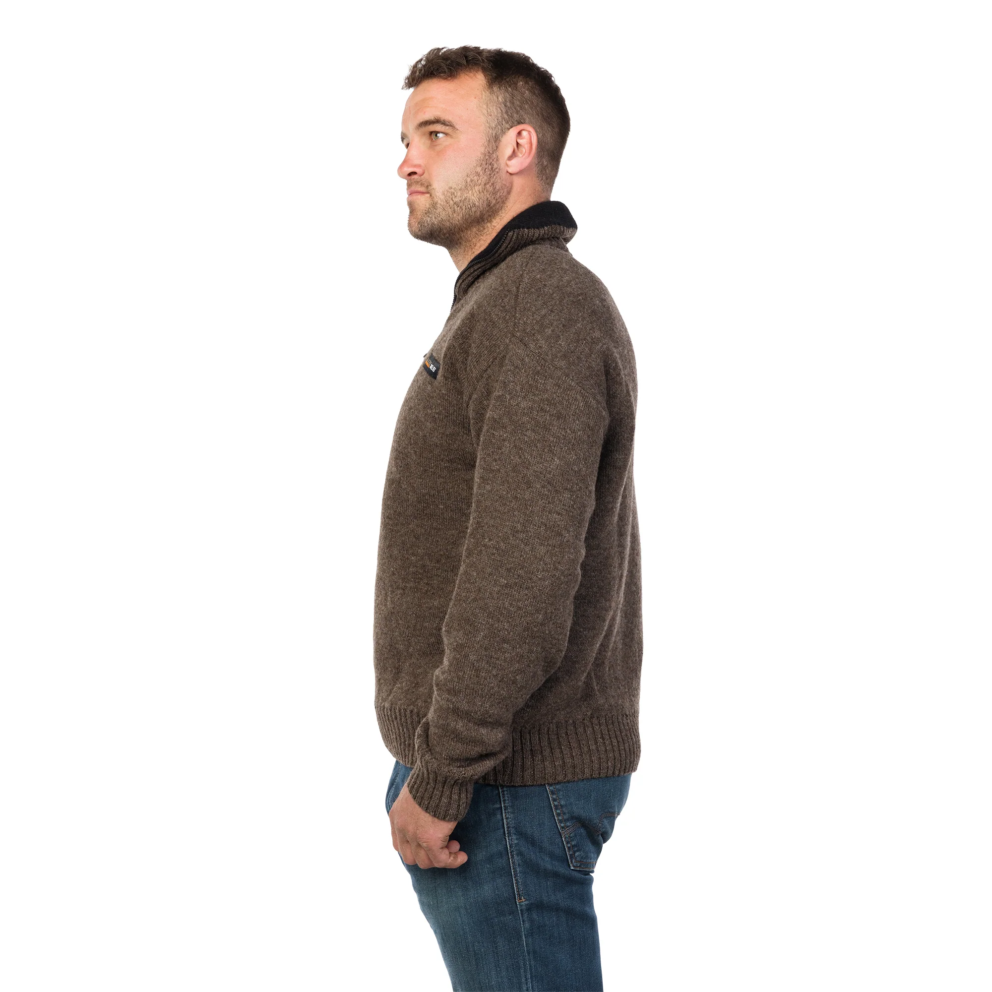 MKM Mens Tasman Sweater (MS1645) Natural Brown - Image 7