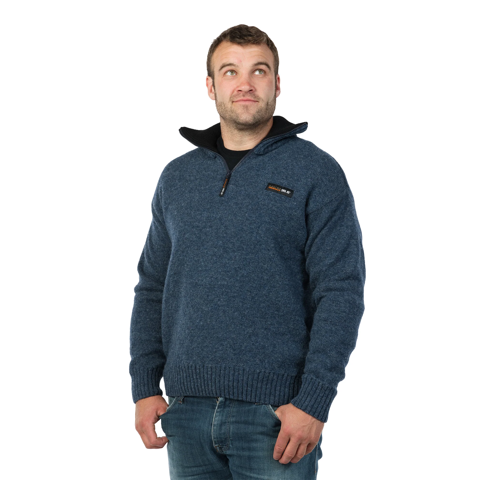 MKM Mens The Tasman Sweater (MS1645) Flint - Image 2