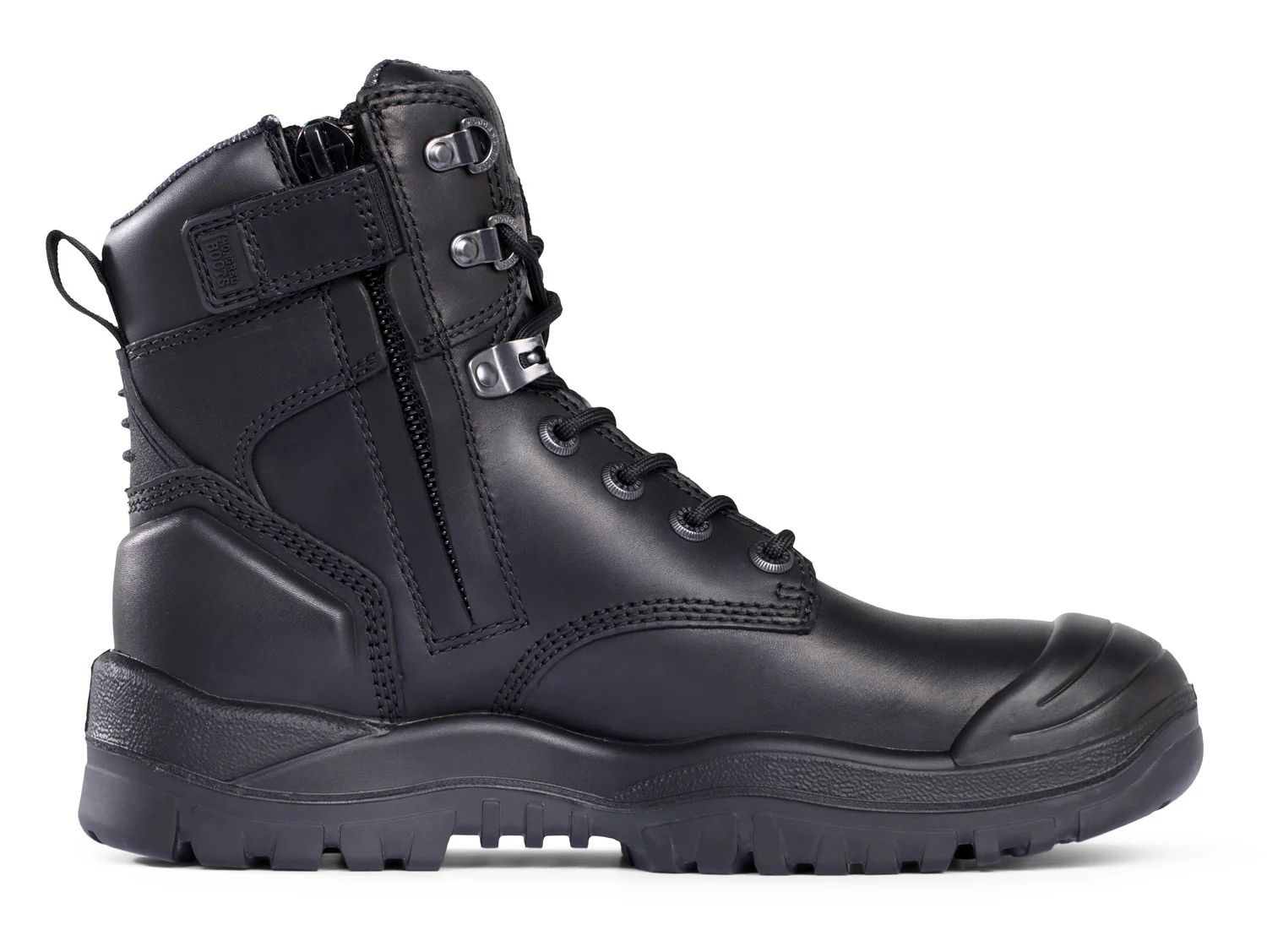 Mongrel High Leg Zip Sider Safety Boots w/ Scuff Cap (561020) Black