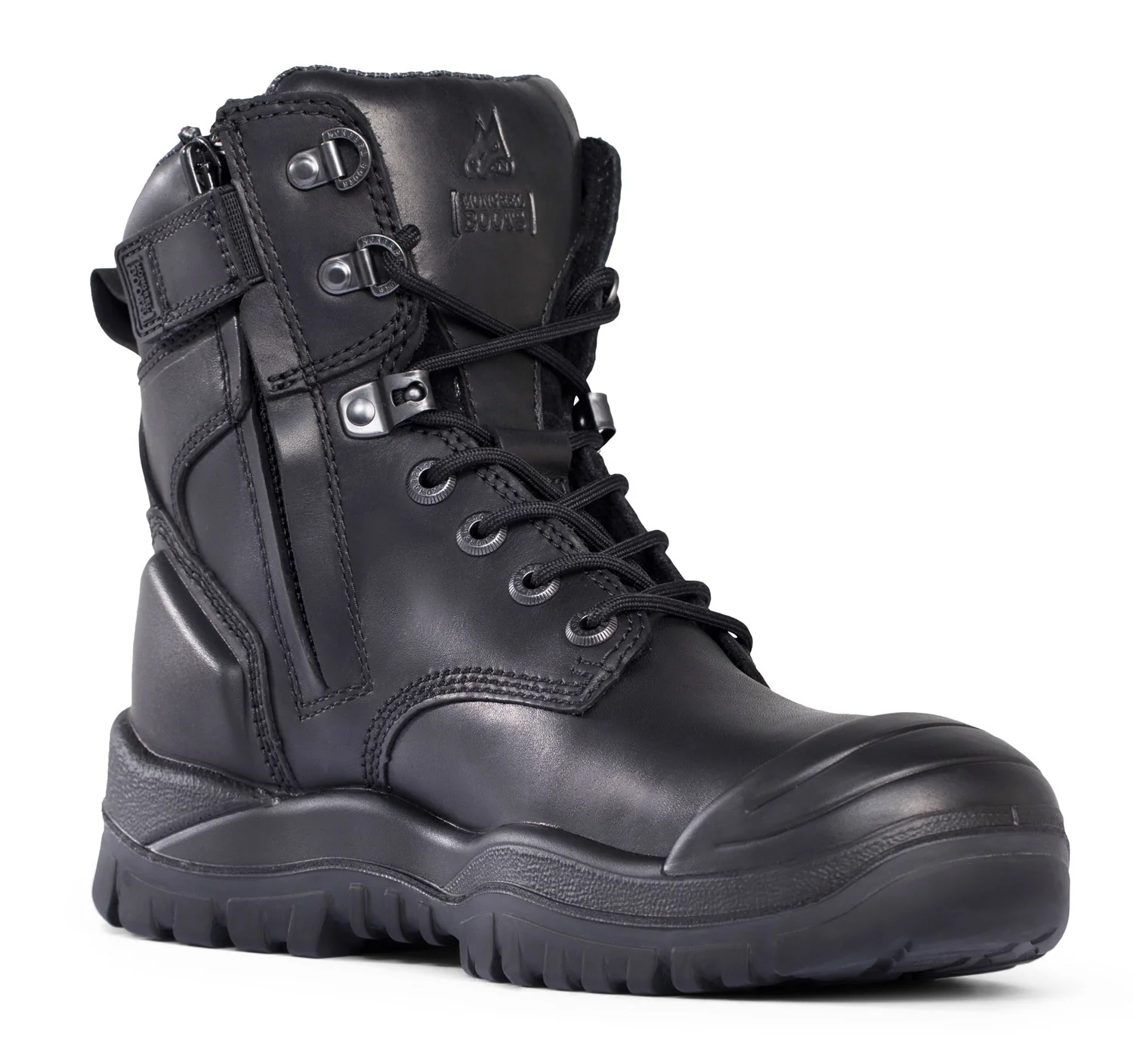 Mongrel High Leg Zip Sider Safety Boots w/ Scuff Cap (561020) Black - Image 2