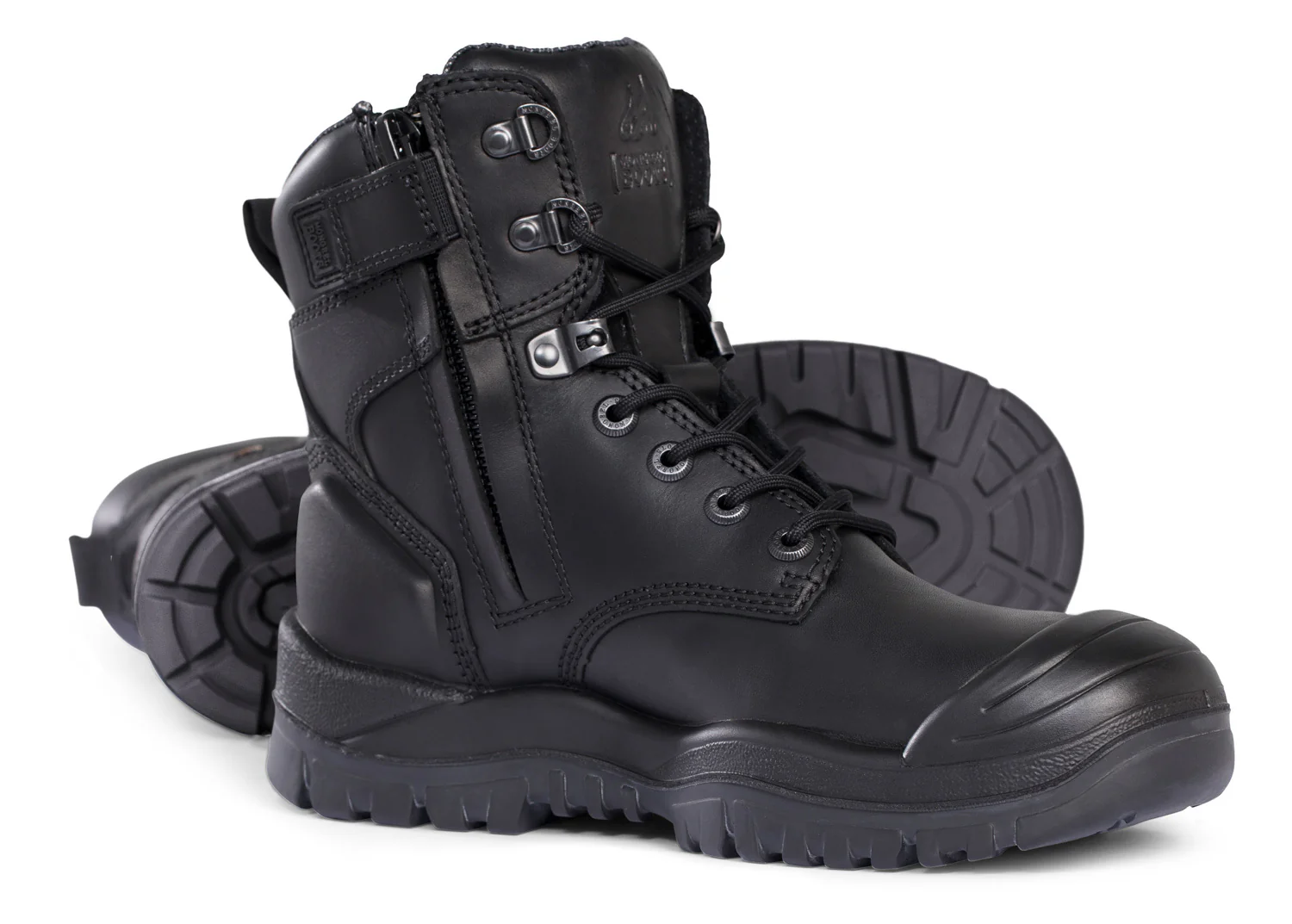 Mongrel High Leg Zip Sider Safety Boots w/ Scuff Cap (561020) Black - Image 3