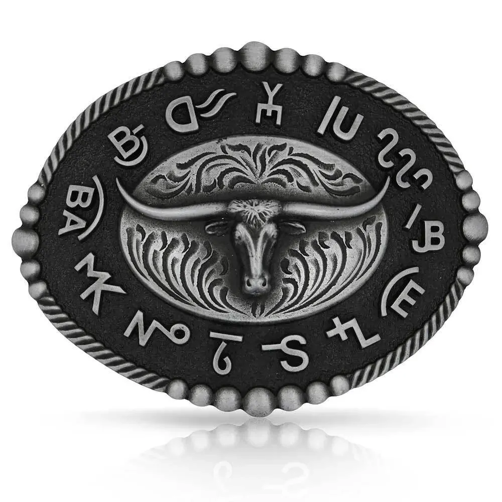 Montana Silversmiths Branded Legacy Longhorn Buckle (A542S)