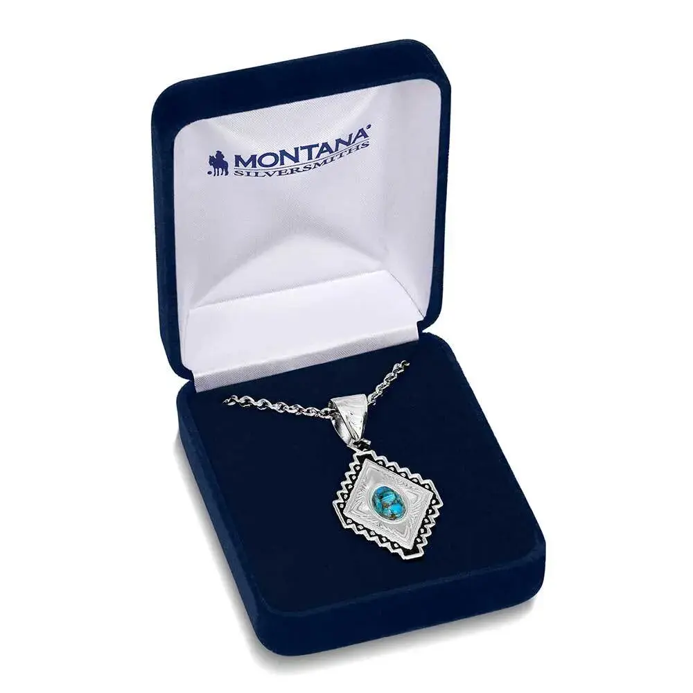 Montana Silversmiths Diamond of the West Turquoise Necklace (NC5661) - Image 3