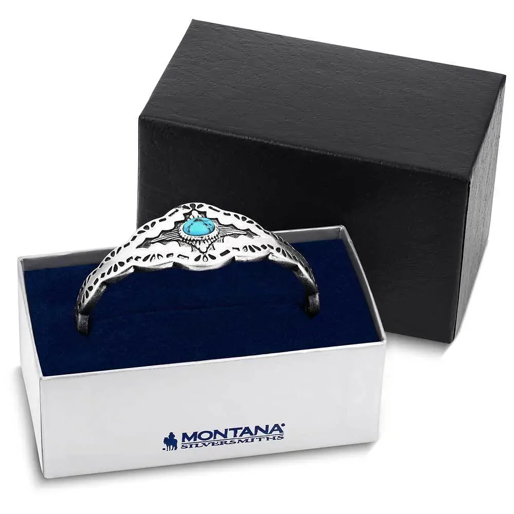 Montana Silversmiths Montana Skies Turquoise Cuff Bracelet (BC6102) - Image 3