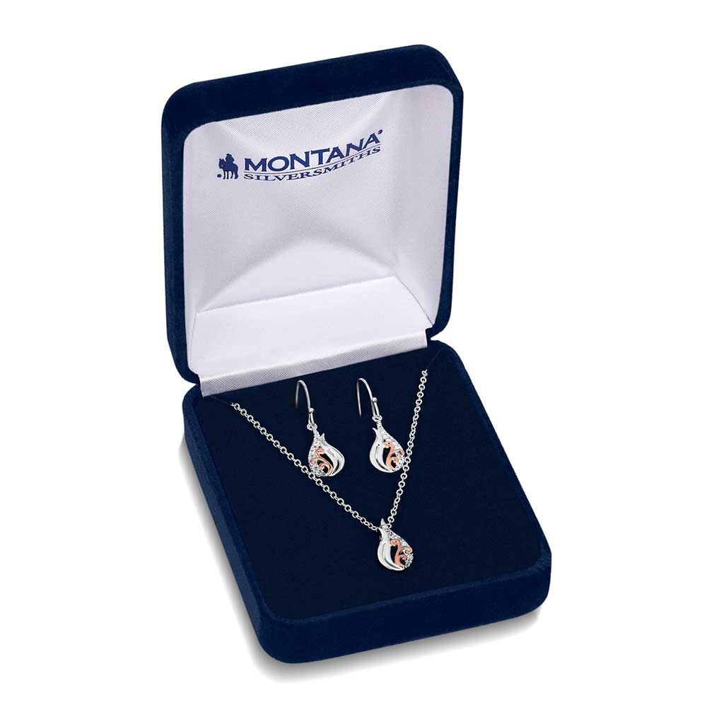 Montana Silversmiths Simple Squash Blossom Crystal Jewellery Set (JS5953) - Image 3