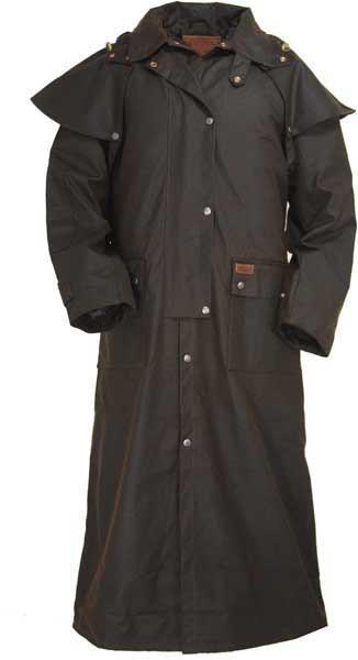 Outback Trading Mens Full Length Oilskin Duster Coat (2052) Brown - Image 6