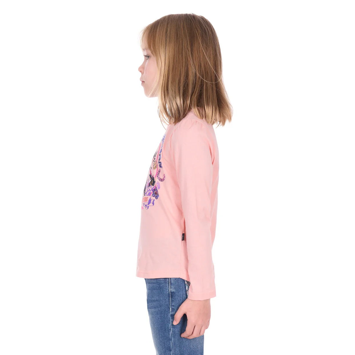 Pure Western Girls Danica L/S Tee (P6W5500179) Peach - Image 3