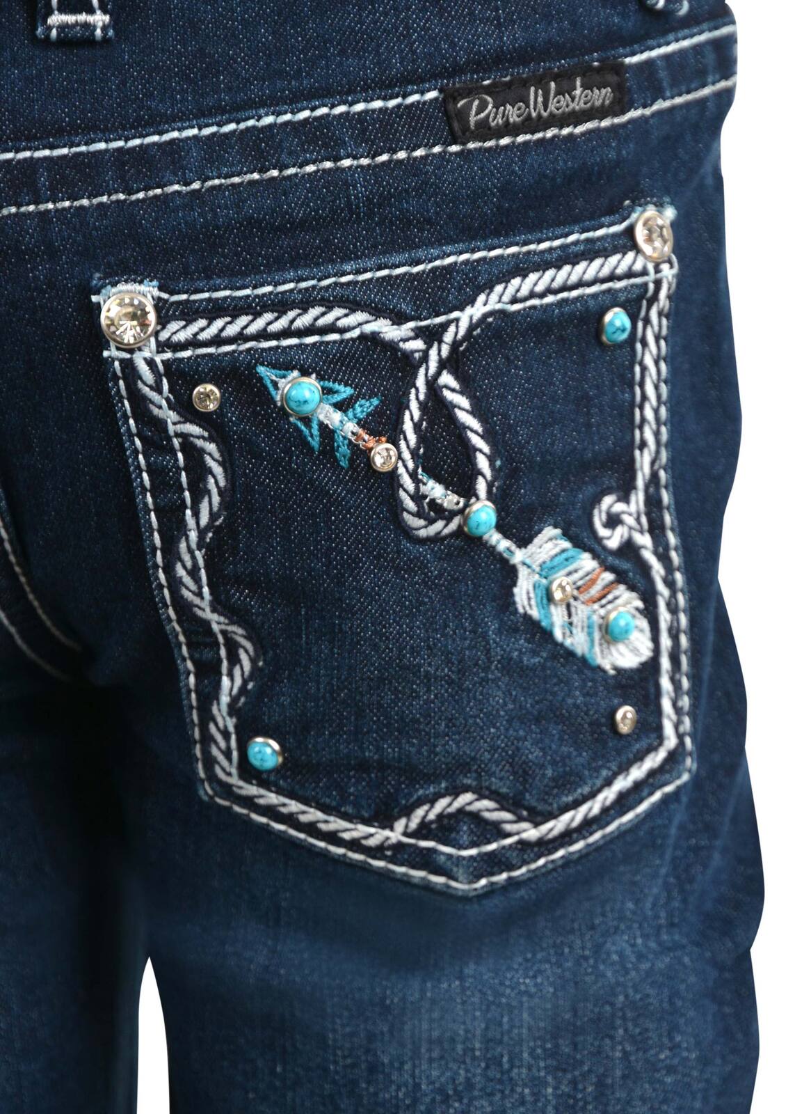 Pure Western Girls Rhian Bootcut Jeans (PCP5201573) Darkest Night - Image 3