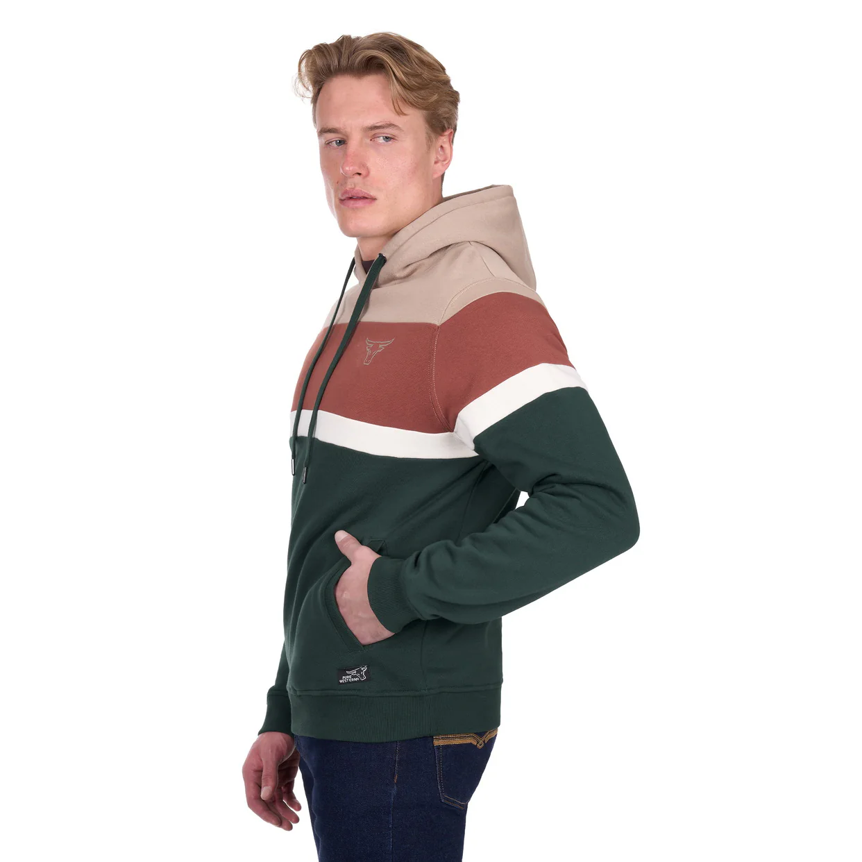 Pure Western Mens Harry Hoodie (P6W1512176) Green/Multi - Image 6