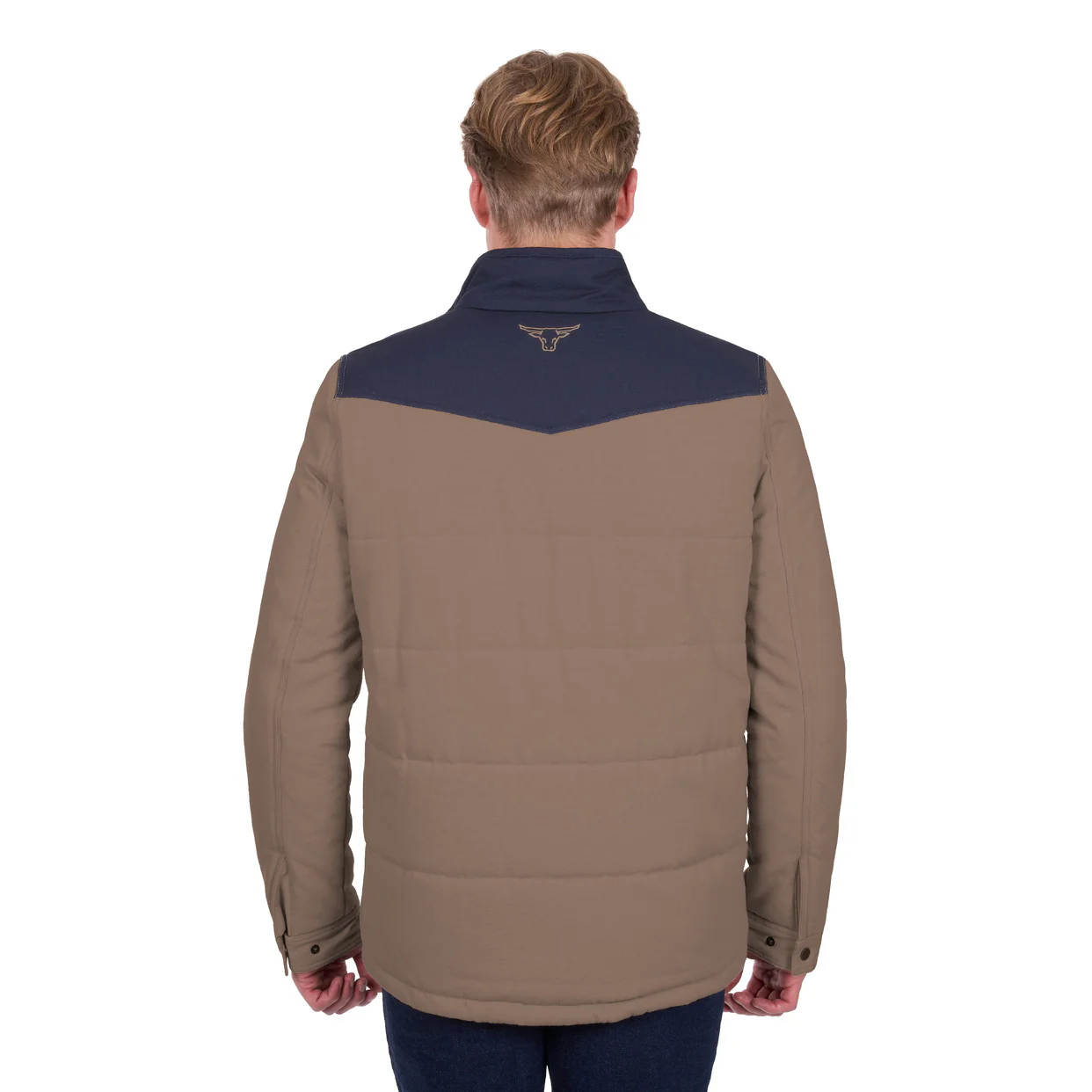 Pure Western Mens Jamie Jacket (P6W1703181) Stone/Navy - Image 2