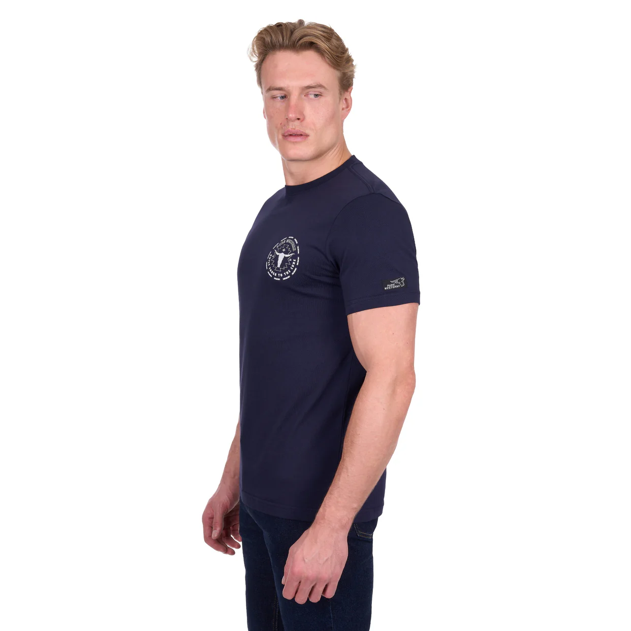 Pure Western Mens Oscar S/S Tee (P6W1503173) Navy - Image 3