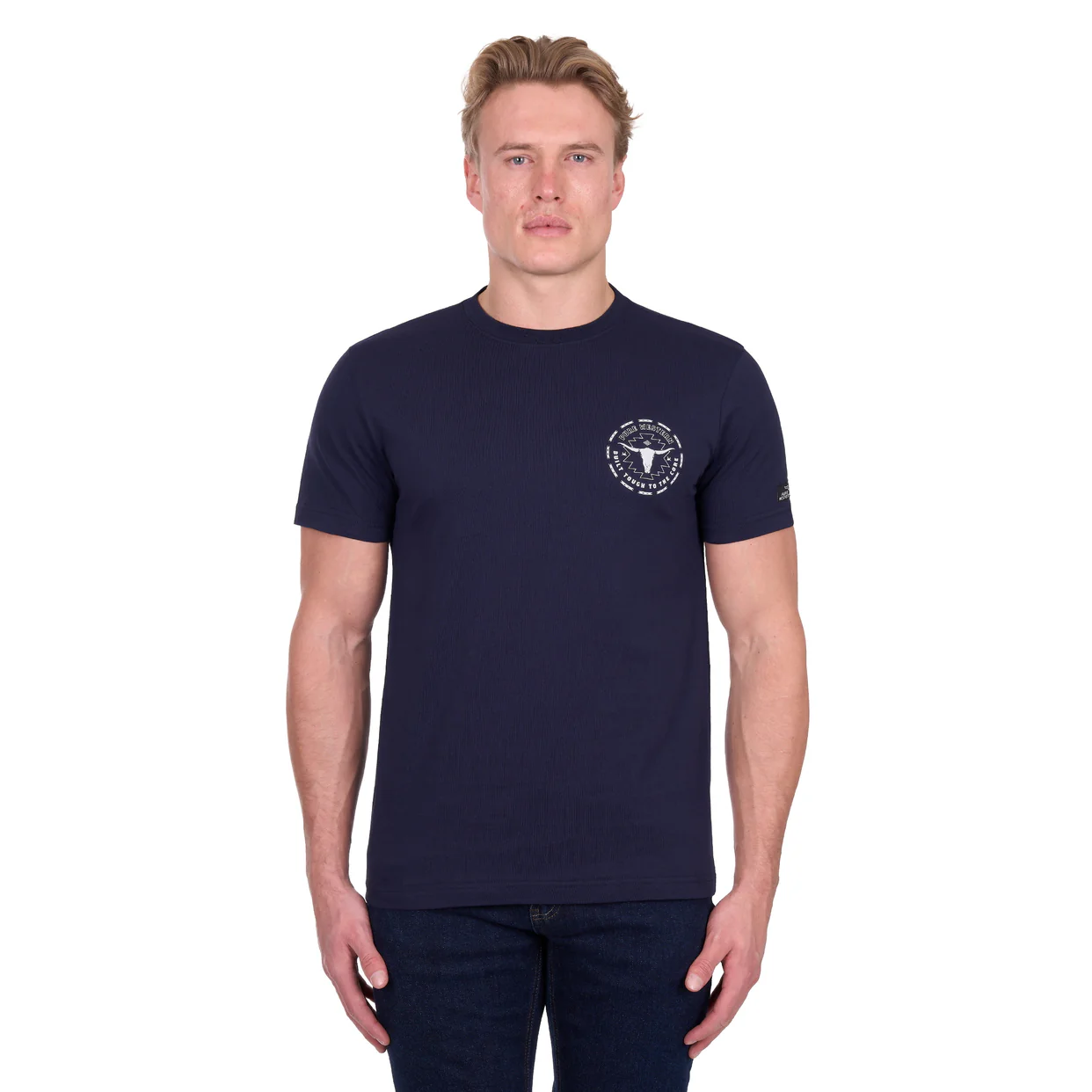 Pure Western Mens Oscar S/S Tee (P6W1503173) Navy - Image 4