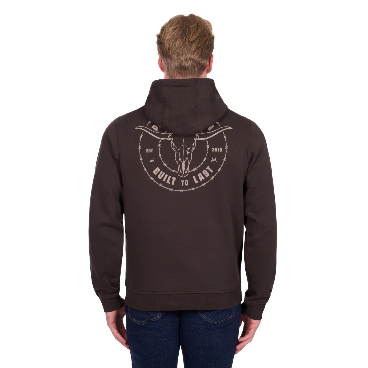 Pure Western Mens Walker Hoodie (P6W1512177) Chocolate - Image 3
