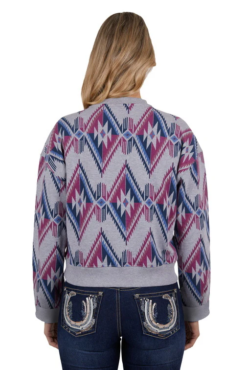 Pure Western Womens Alexis Crew Jumper (P4W2556920) Multi [SD] - Image 2