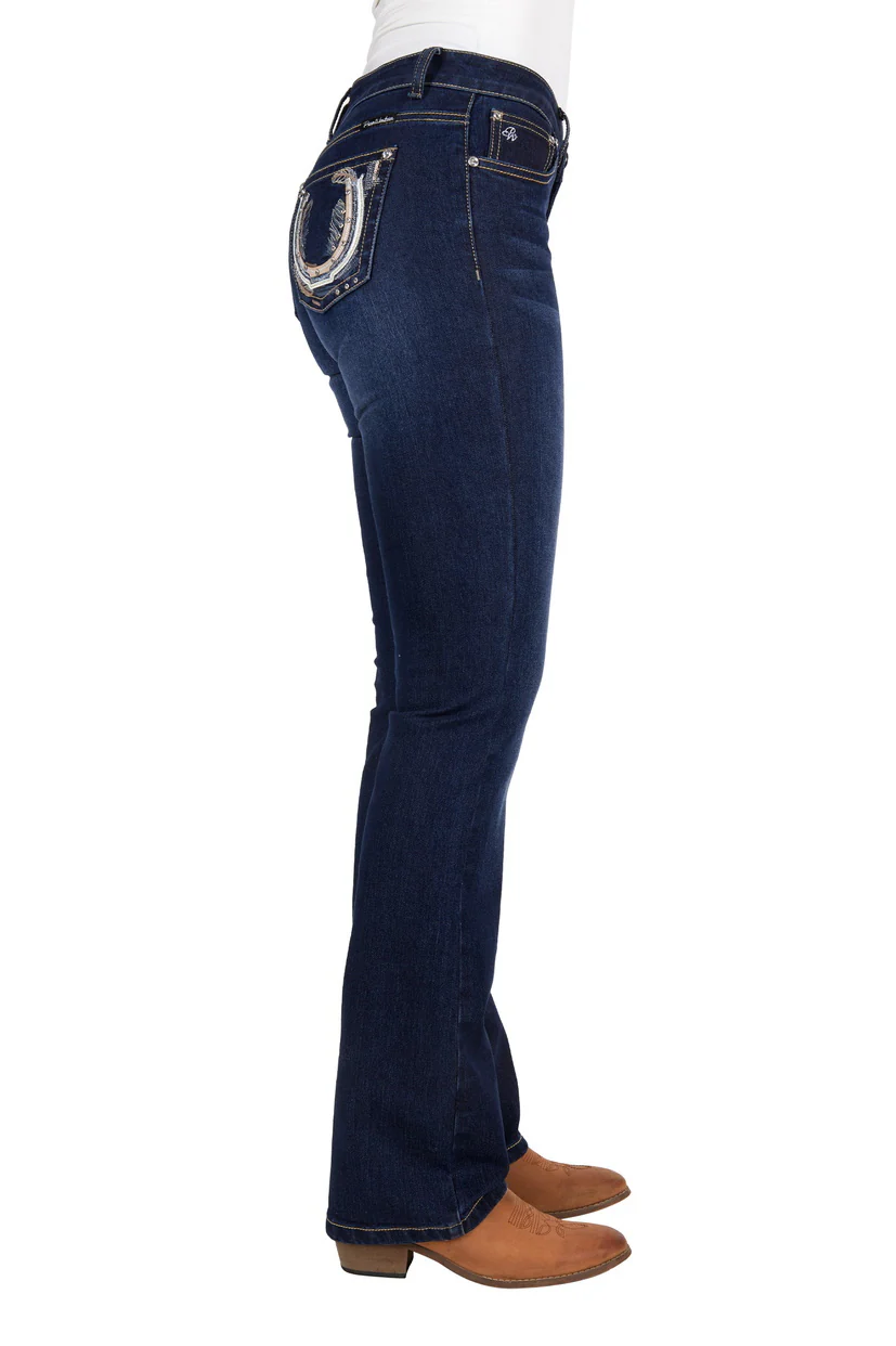 Pure Western Womens Azalee Bootcut Jeans - 34 Leg (PCP2211934) Midnight - Image 3