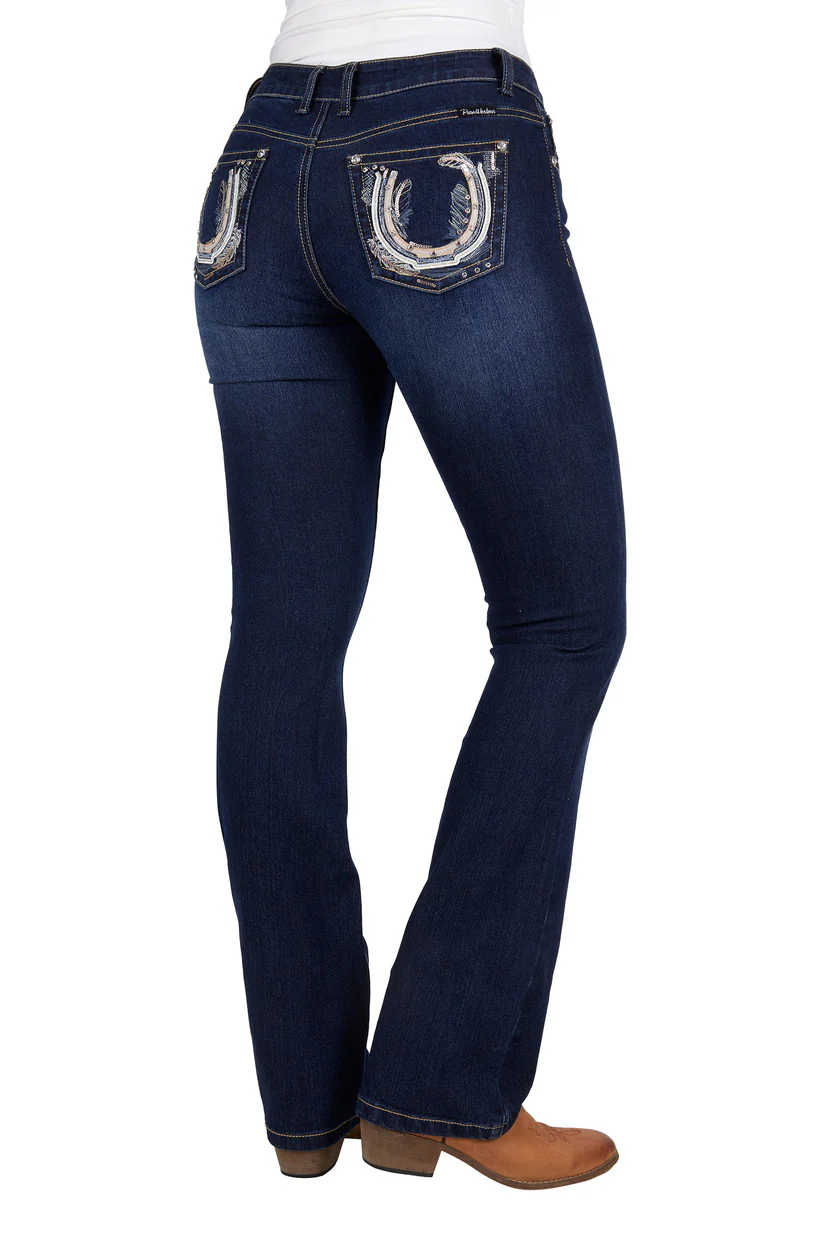 Pure Western Womens Azalee Bootcut Jeans - 34 Leg (PCP2211934) Midnight - Image 4