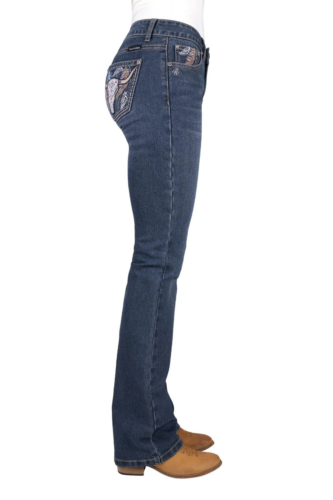 Pure Western Womens Bec Bootcut Jeans - 34 Leg (PCP2208036) Indigo - Image 3