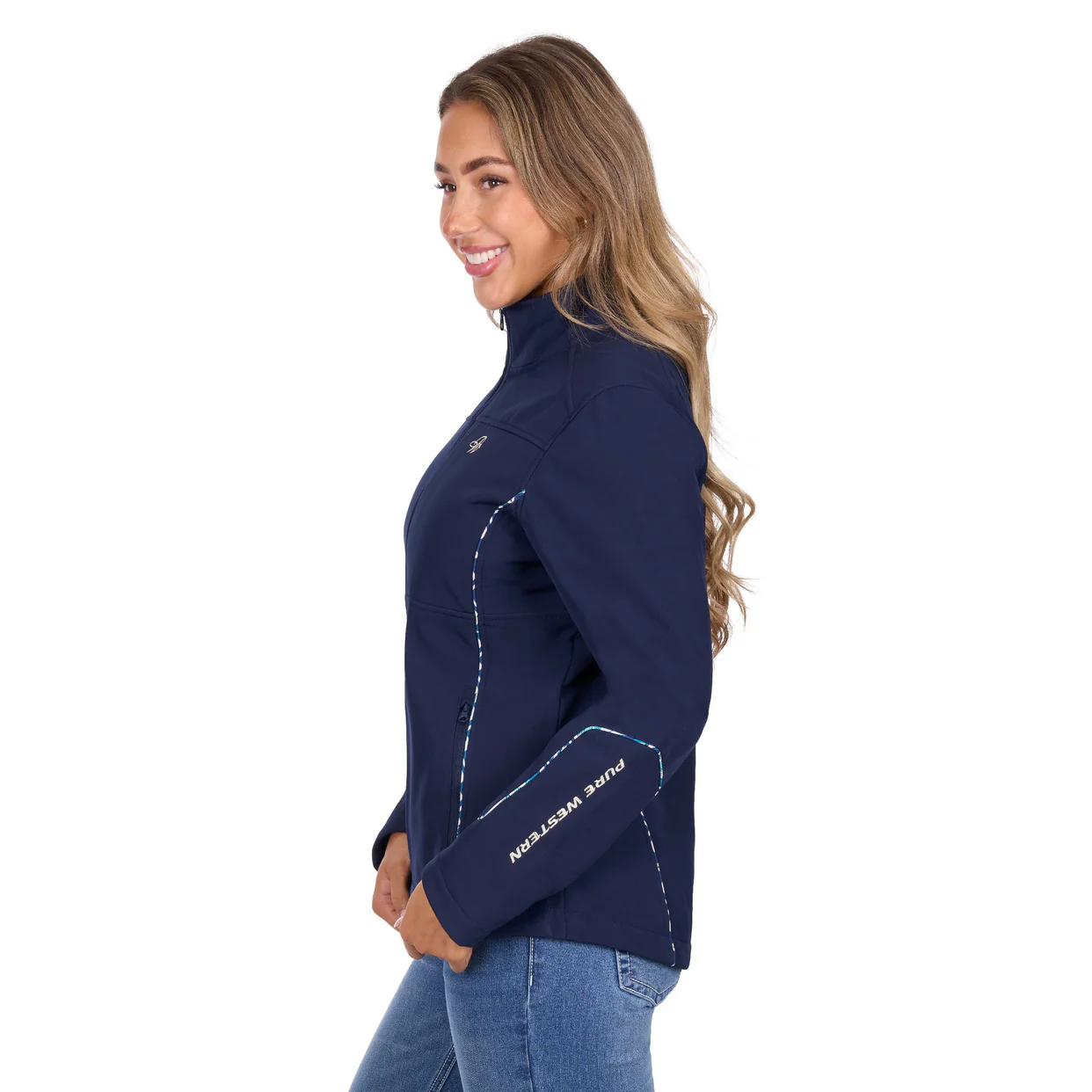 Pure Western Womens Corine Softshell Jacket (P6W2703225) Navy - Image 4