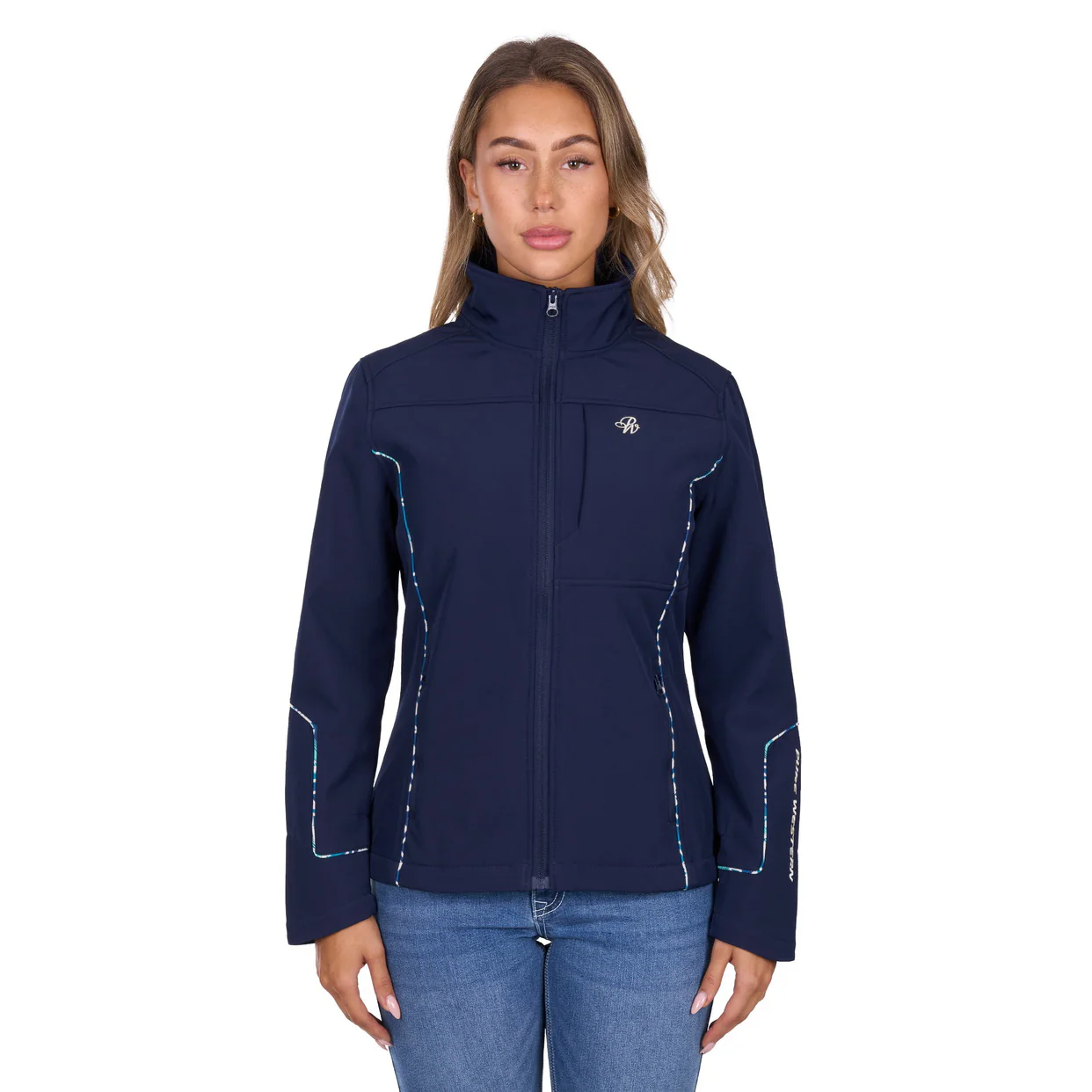 Pure Western Womens Corine Softshell Jacket (P6W2703225) Navy - Image 5