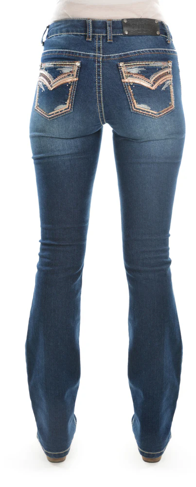 Pure Western Womens Emma Bootcut Jeans - 32 Leg (PCP2208316) Indigo