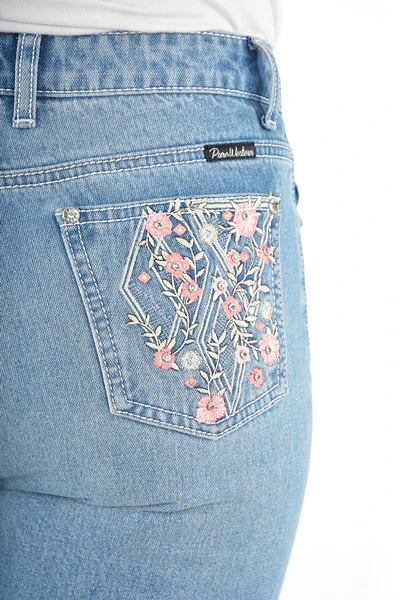 Pure Western Womens High Rise Flora Bootcut Jeans - 32 Leg (PCP2213725) Faded Blue - Image 5