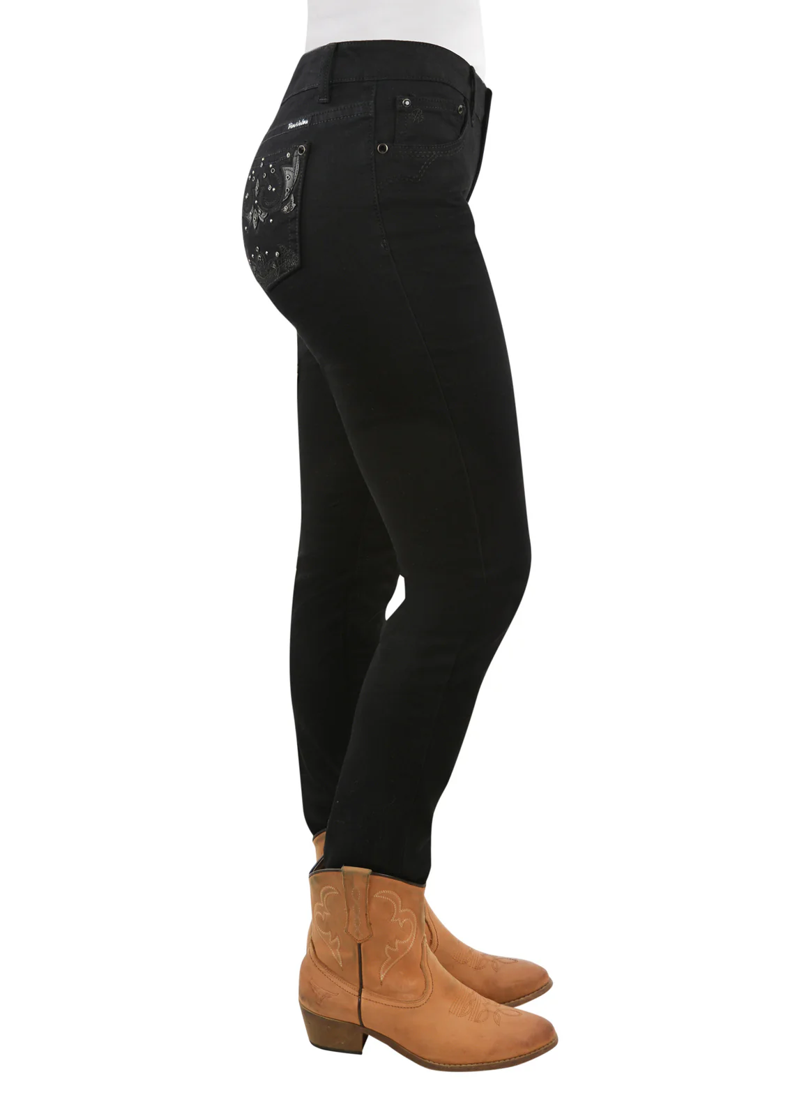 Pure Western Womens Joan Skinny Jeans (PCP2201577) Ebony  [SD] - Image 3