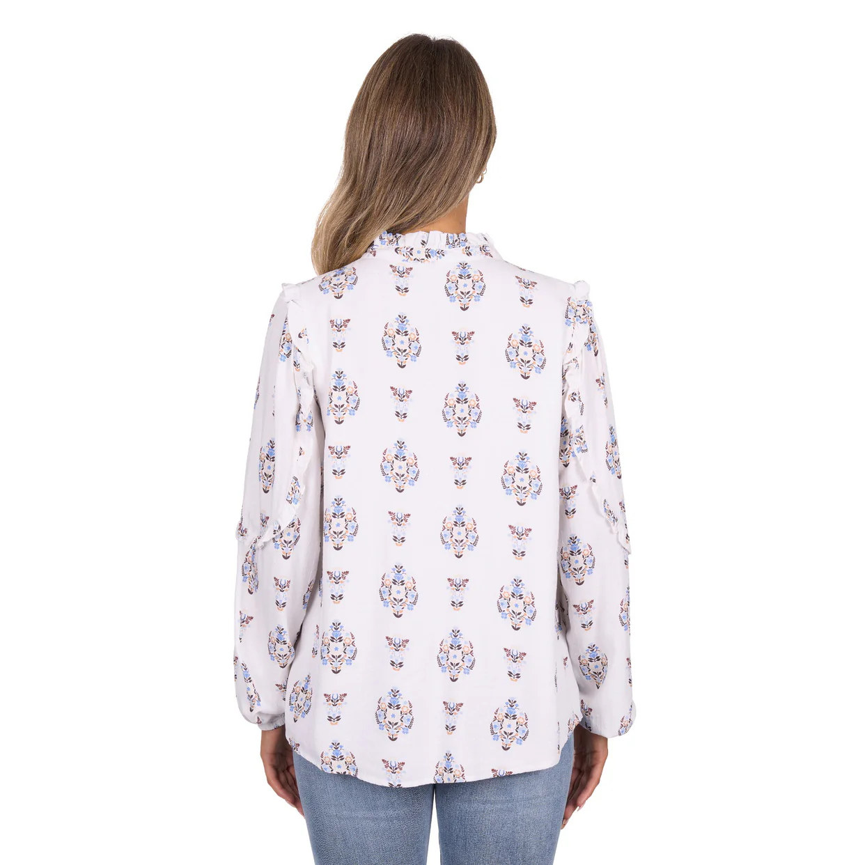 Pure Western Womens Keeley L/S Blouse (P6W2541192) Ivory - Image 2