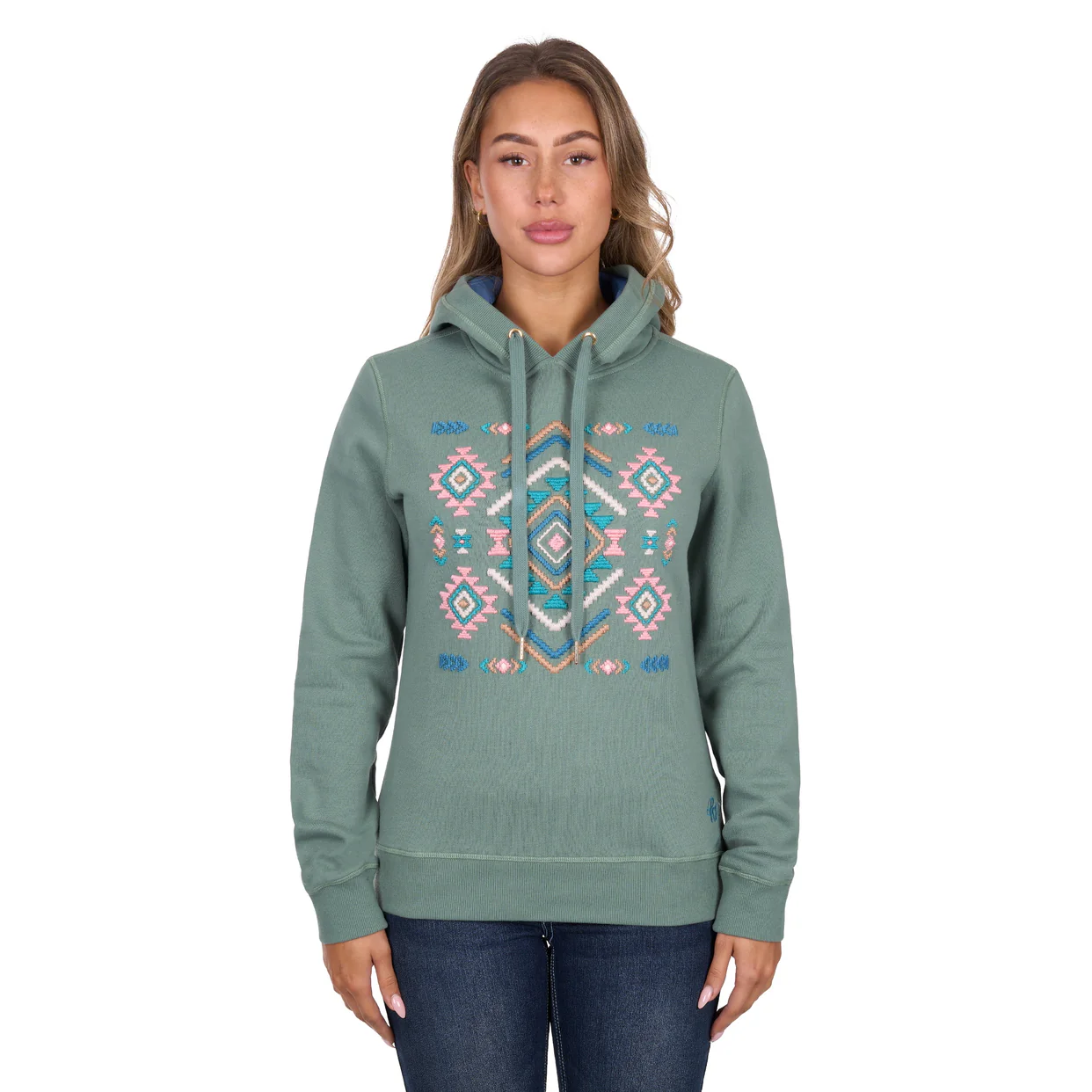 Pure Western Womens Libbie Hoodie (P6W2501213) Green - Image 5