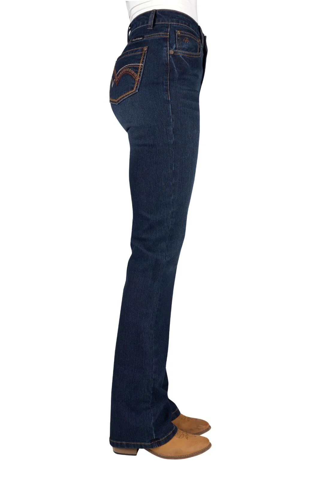 Pure Western Womens Sam High Rise Bootcut Jeans - 34 Leg (PCP2213035) Midnight - Image 3