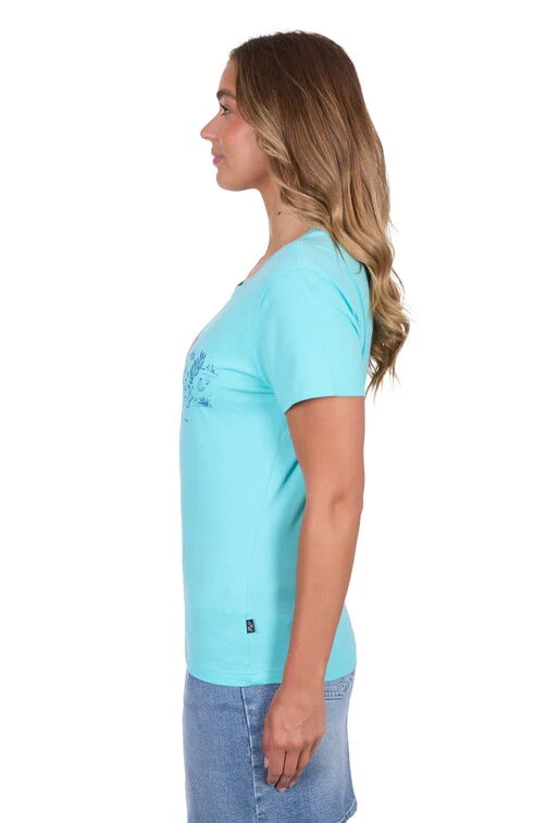 Pure Western Womens Shelly S/S Tee (P5S2598104) Turquoise - Image 3