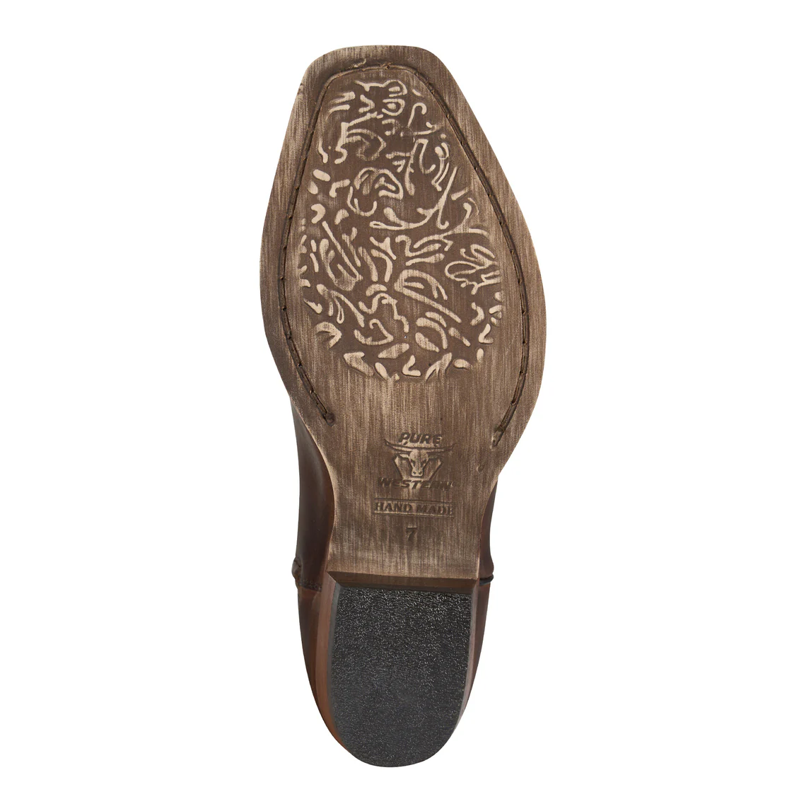 Pure Western Womens Vegas Western Boots (PCP28523) Oily Brown/Plum - Image 2