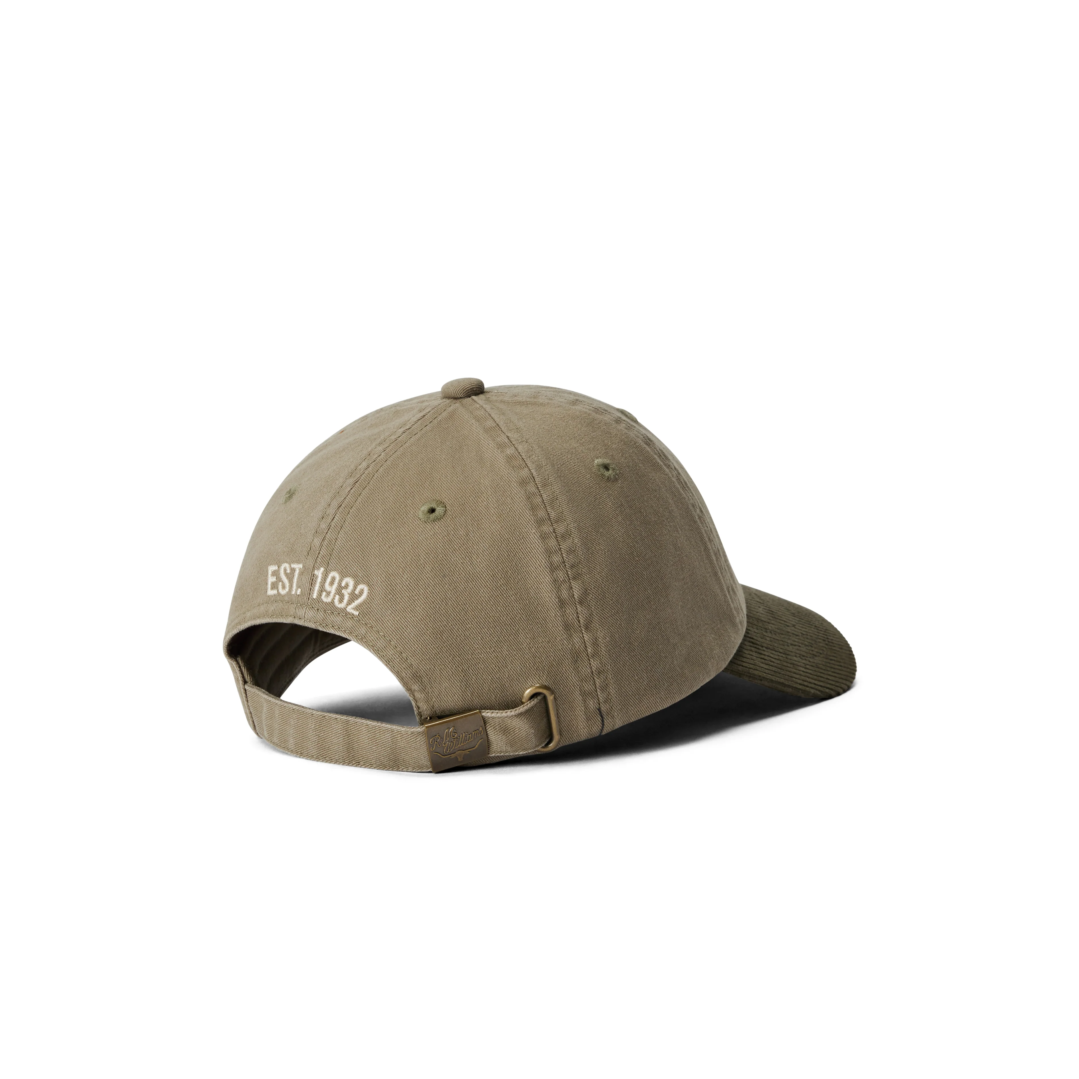 R.M.Williams Branded Twill Cord Cap (ACX9OWI25) Khaki - Image 3