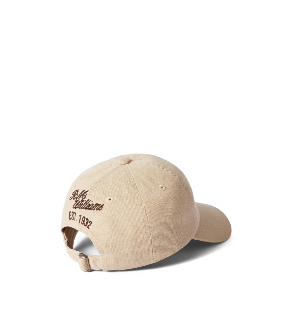 R.M.Williams Longhorn Twill Cap (ACX9OWI20) Ecru - Image 2