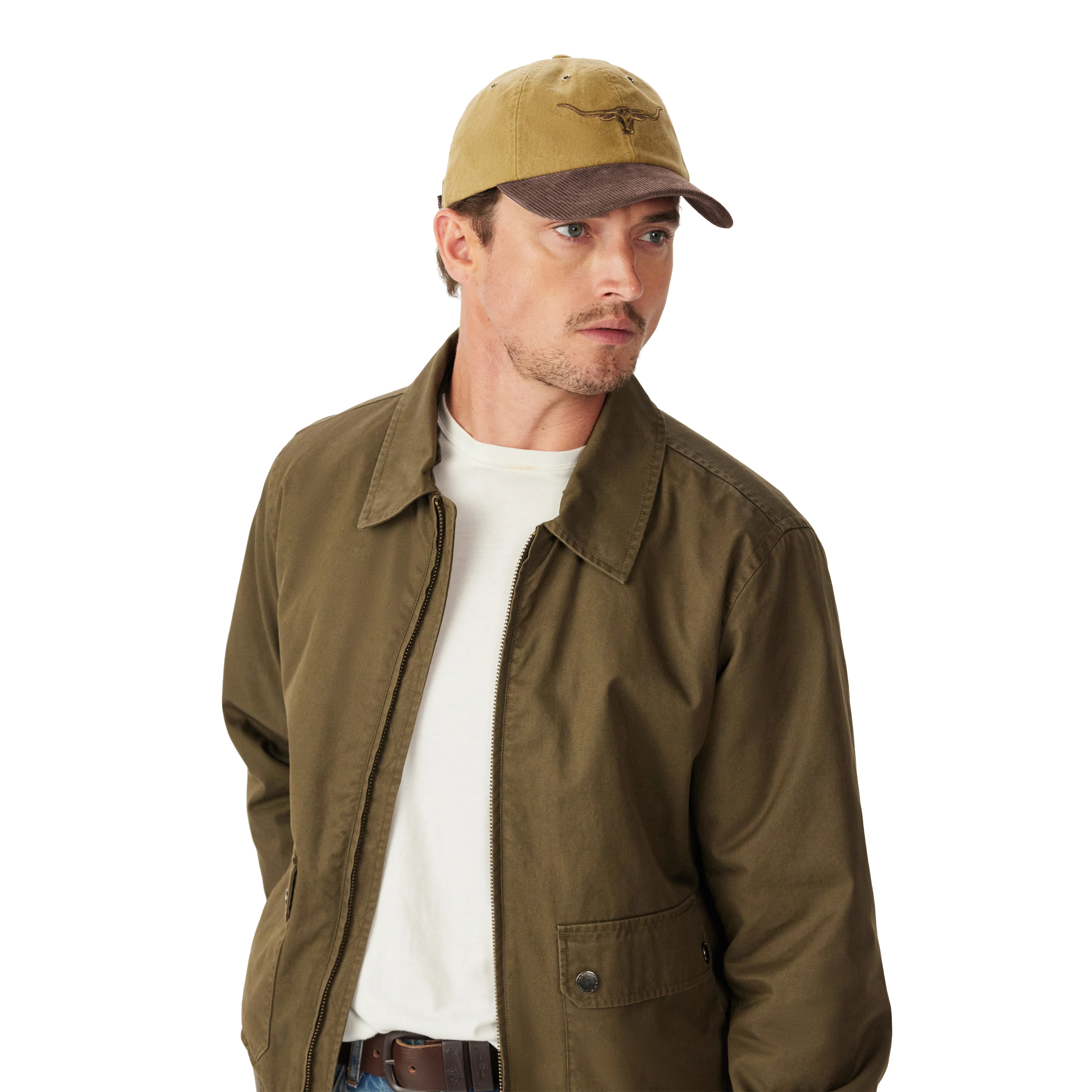 R.M.Williams Longhorn Wax Cotton Cap (ACX9OWA01) Tan - Image 5