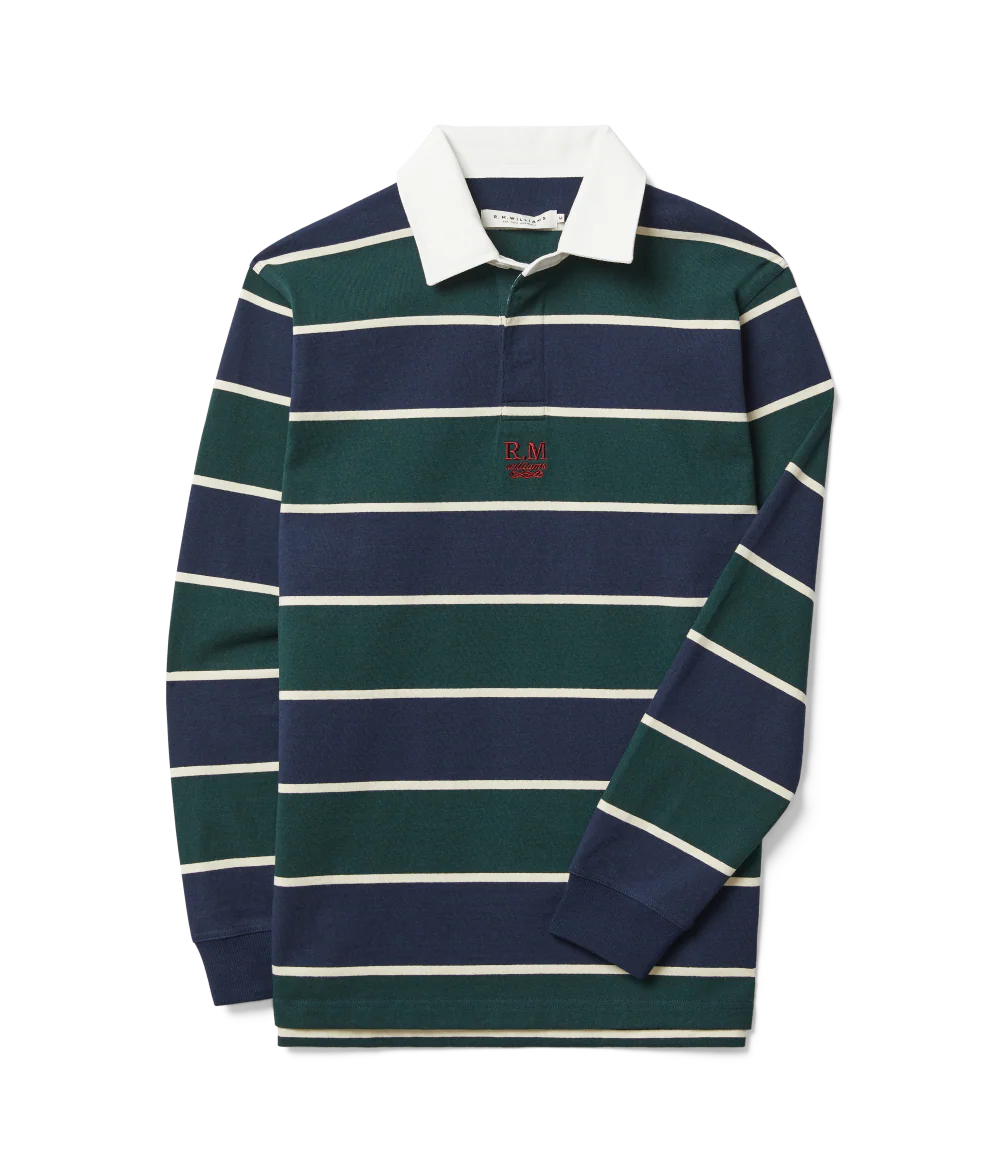 R.M.Williams Mens Bright Rugby (KR200RJ14) Navy/Green/Cream - Image 4