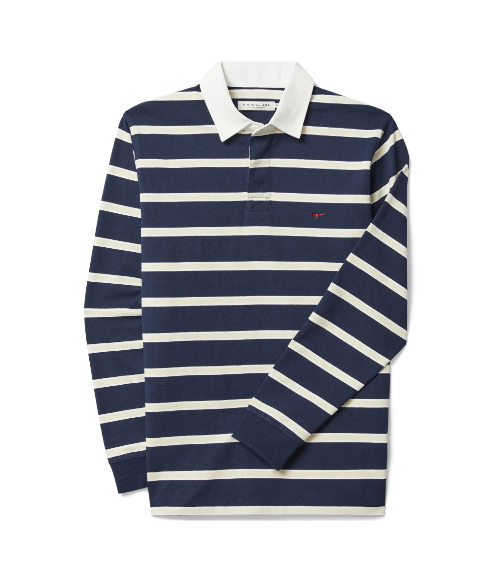 R.M.Williams Mens Brunswick Rugby (KR200RJ12) Navy/Sand - Image 4