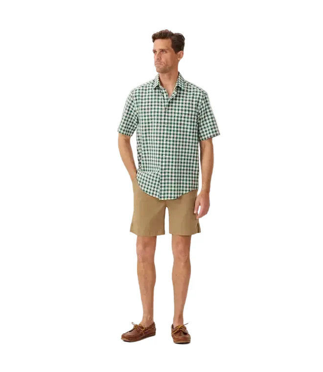 R.M.Williams Mens Classic S/S Shirt (SH211CB6501) Green White - Image 4