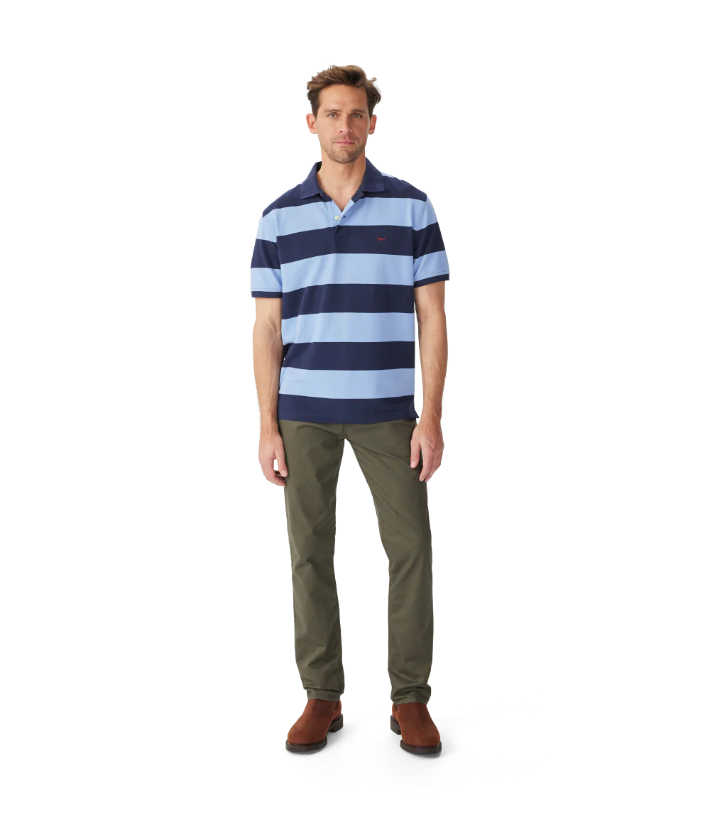 R.M.Williams Mens Craddle Polo (KP210QS06) Navy Blue - Image 3