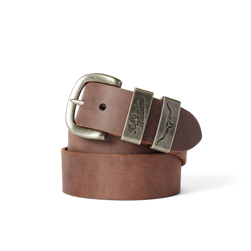 R.M.Williams Mens Drover Belt (BSF5WDN01) Bark