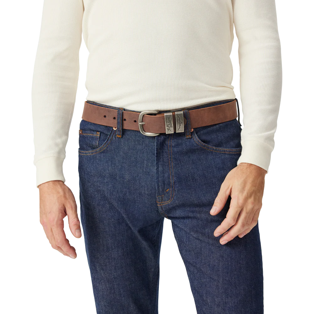 R.M.Williams Mens Drover Belt (BSF5WDN01) Bark - Image 2