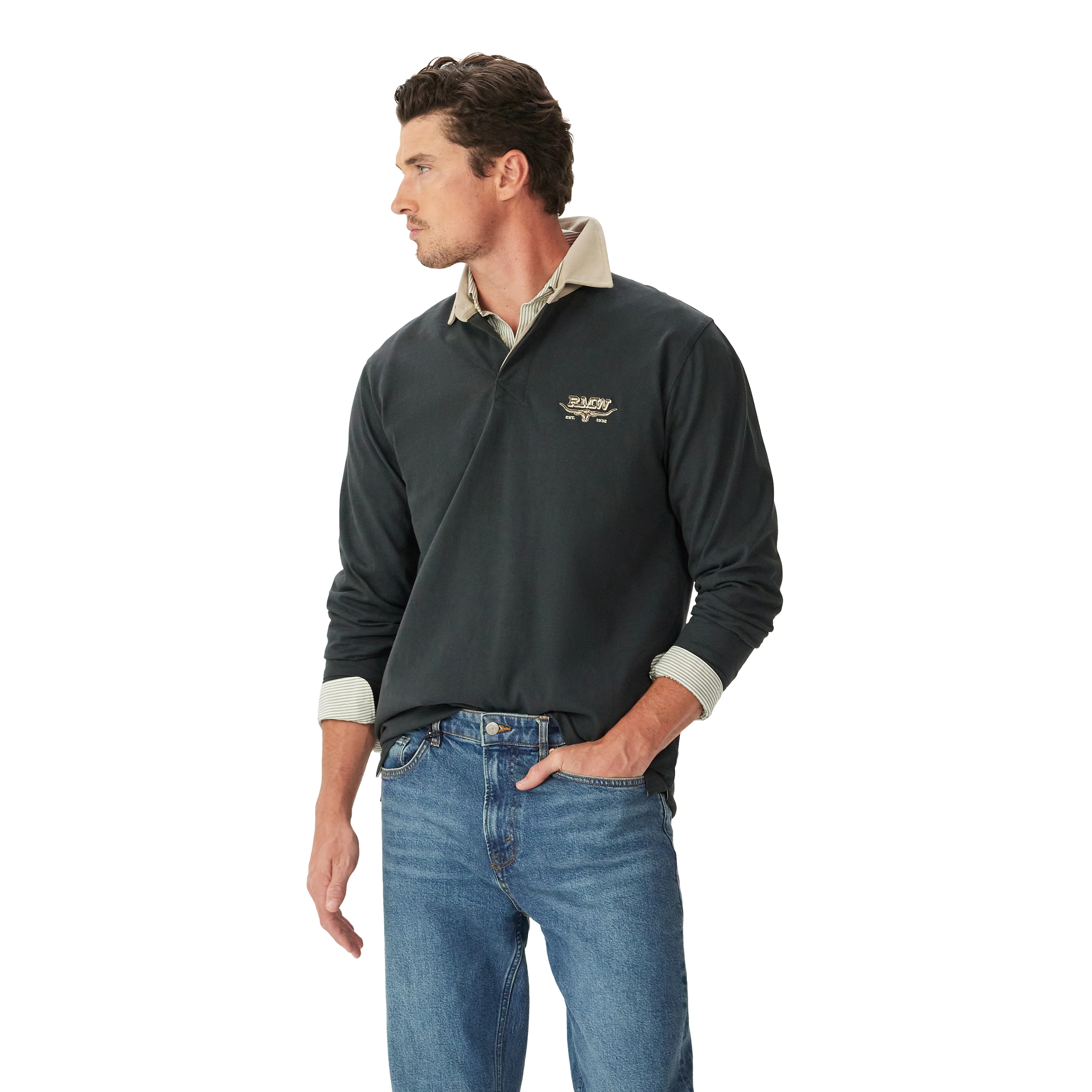 R.M.Williams Mens Louth Rugby (KR200RJ15) Vintage Black - Image 2