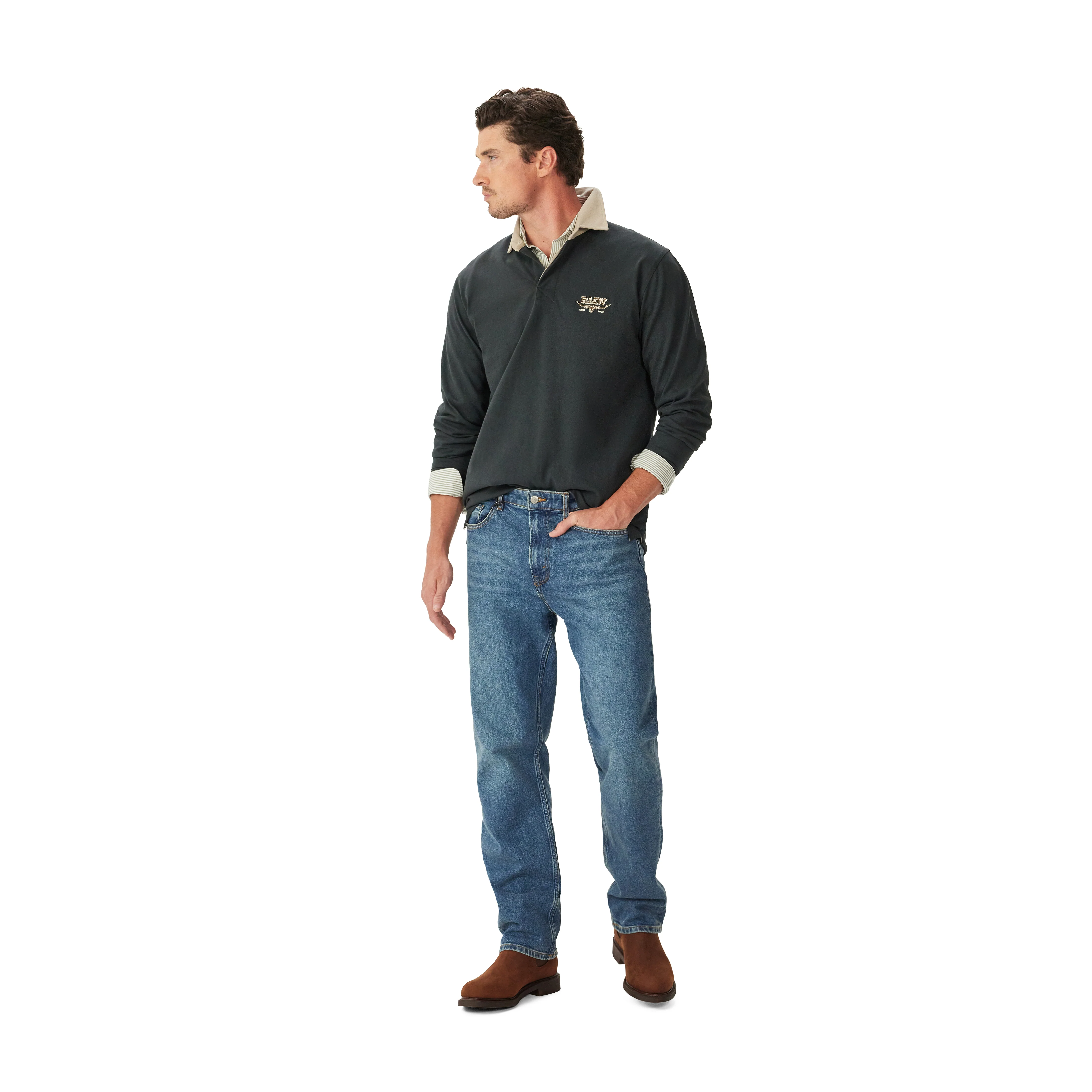 R.M.Williams Mens Louth Rugby (KR200RJ15) Vintage Black - Image 3