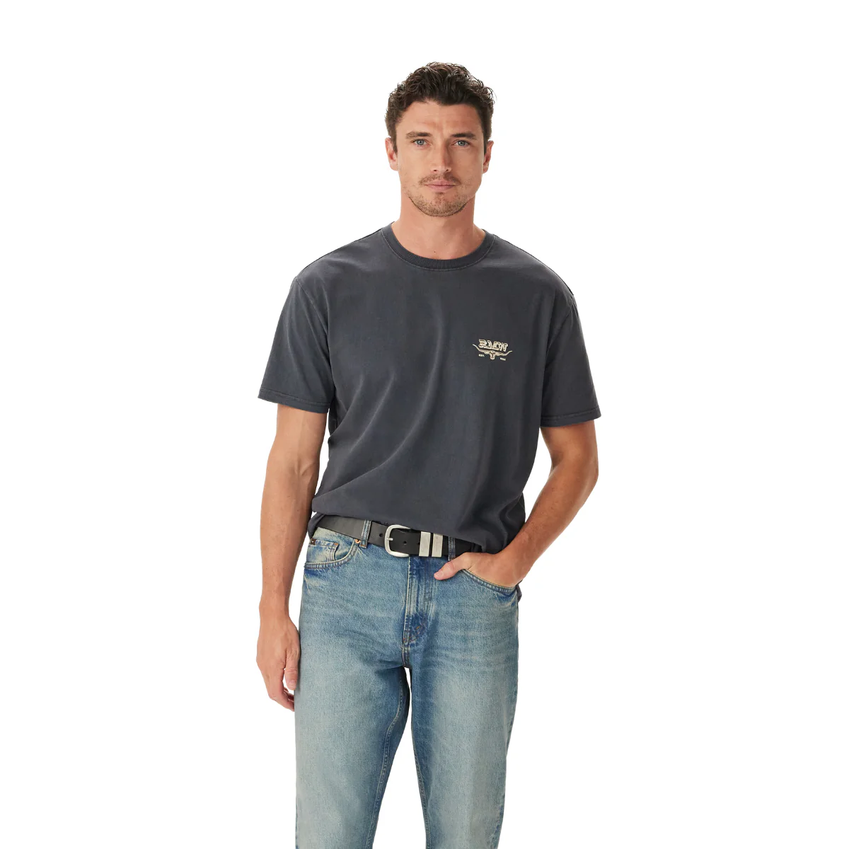 R.M.Williams Mens Louth S/S Tee (KDU10JE05) Vintage Black
