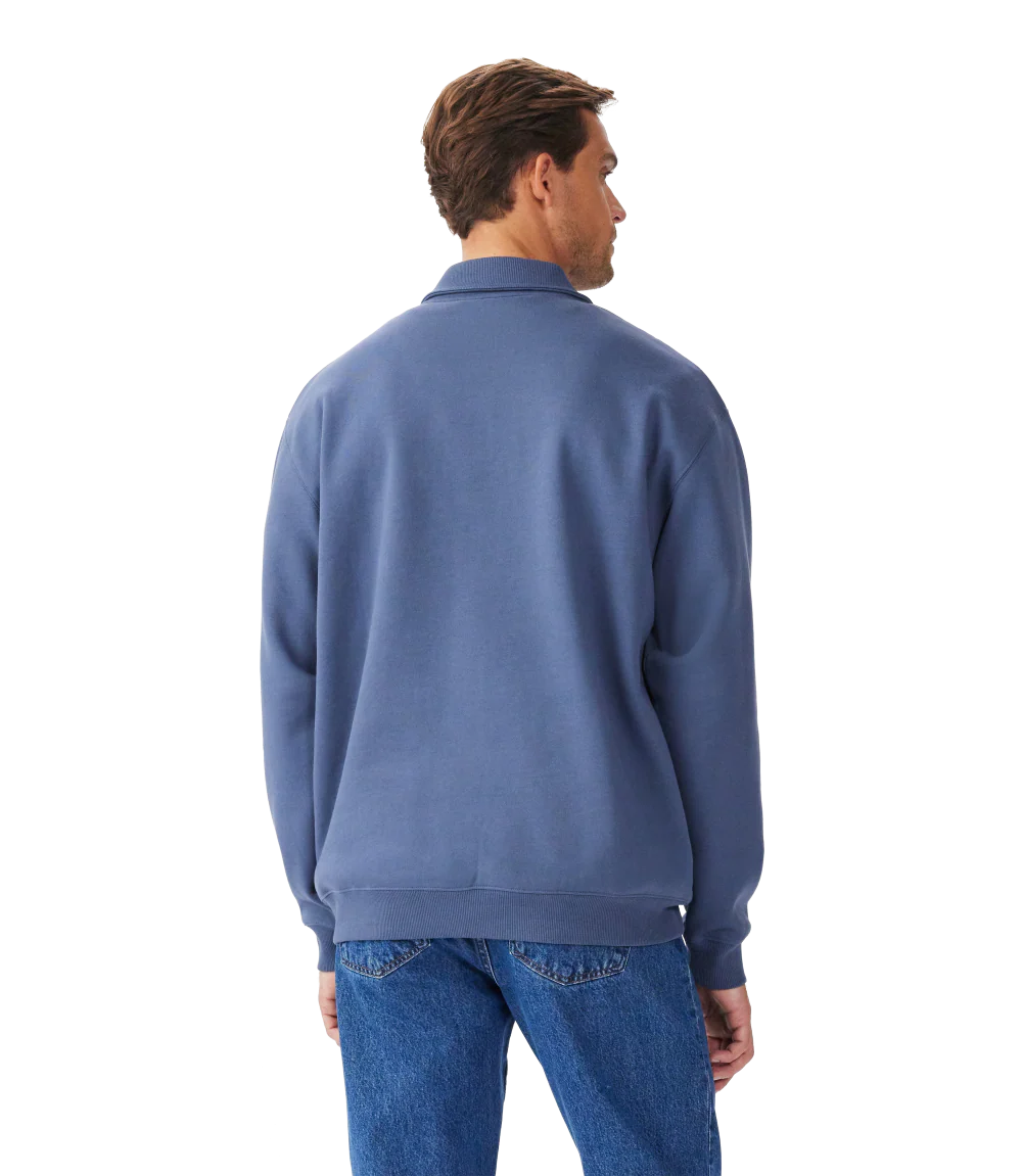 R.M.Williams Mens Mulyungarie 1/4 Zip Jumper (KZU00BB01) Blue - Image 2