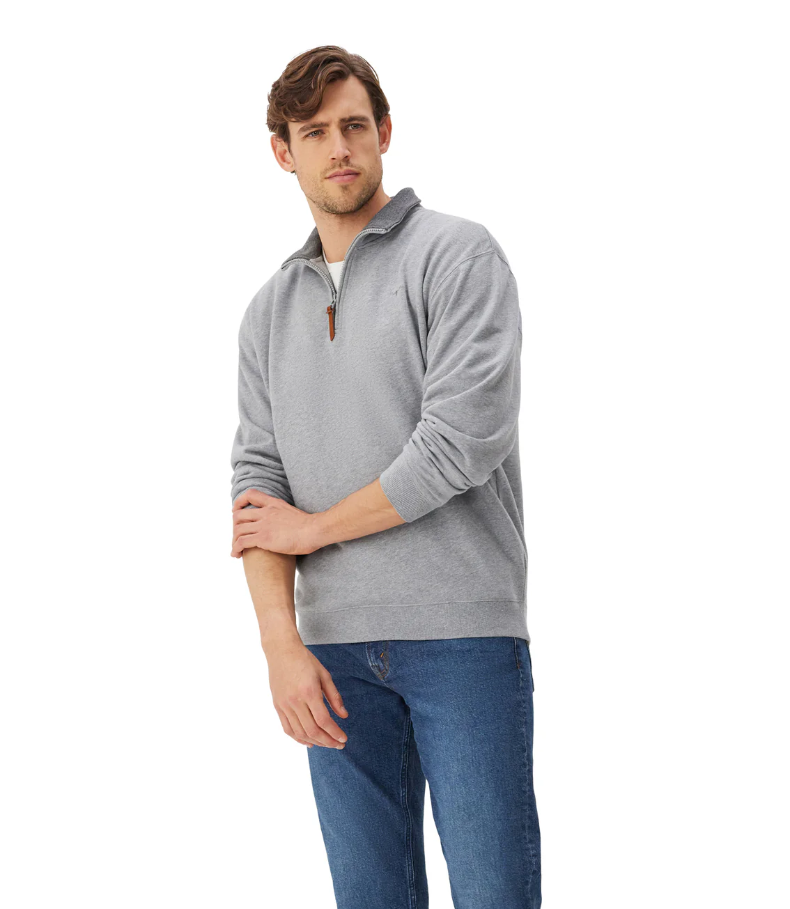 R.M.Williams Mens Mulyungarie Sweatshirt (KZ400LJS201) Grey Marle - Image 2